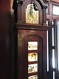 Grandfather clock at the Fenyes Mansion entryway.