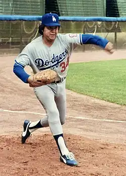 Fernando Valenzuela, pitcher for the LA Dodgers and winner of two World Series