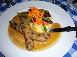 Filet de porc à la bordelaise, a French-style pork tenderloin.