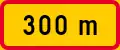 Distance from the sign to the point to which the sign applies (formerly used )