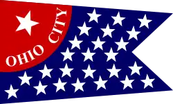 A locally used flag for the neighborhood of Ohio City.