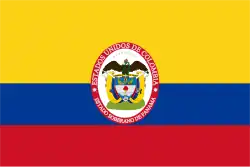 Flag of the Sovereign State of Panama, 1863–1886.