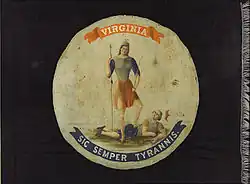 A surviving copy of the Civil War-era state flag