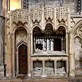 The transi tomb of Bishop Richard Fleming (d.1431) integrated into his chantry chapel, Lincoln Cathedral.