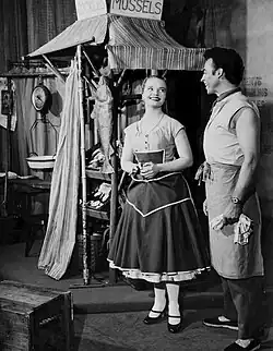 Tabbert as Marius with Florence Henderson in the Broadway production of Fanny, 1955.
