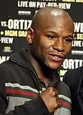 Floyd Mayweather Jr. at a press conference in 2011