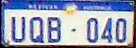 Transperth UQB plate