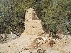 The ruins of one of the buildings which belonged to the original Fort McDowell.