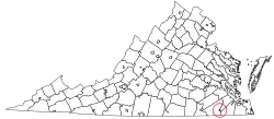 Location in the Commonwealth of Virginia