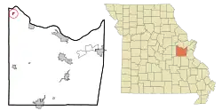Location of Berger, Missouri