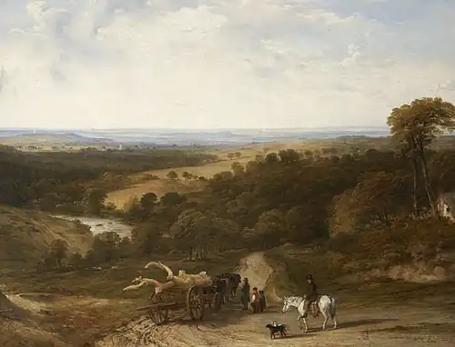 View near Crediton, Devon by Frederick Richard Lee