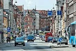 Frederiks Allé, an important and heavily trafficked transport street.