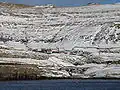 View of Froðba from the ferry Smyril