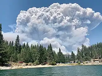 A pyrocumulonimbus cloud created by the Creek Fire (2020). This photo is from the United States Forest Service, with no provided date.