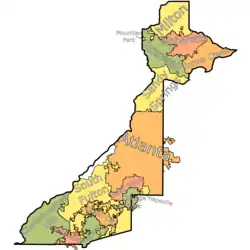 A map of all the cities within Fulton County, Georgia