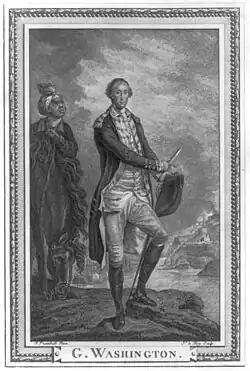 G. Washington, engraving by Jacques Le Roy, 1782