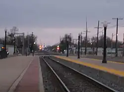 View down the tracks towards Chicago