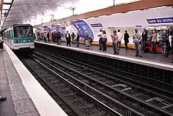MF 67 rolling stock on Line 5 at Gare du Nord