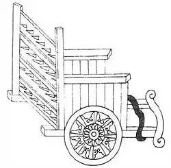 Gate blocking knife cart