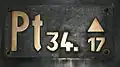 Type plate on a DRG Class 74 (ex-Prussian T 12) steam locomotive