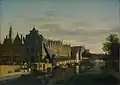 De Waag and Crane on the Spaarne, Haarlem, looking north, by Gerrit Adriaensz Berckheyde