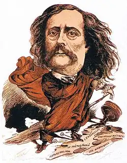 Caricature by André Gill, c. 1880.