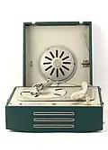 Portable phonograph (open)