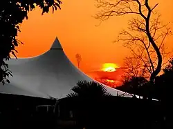 Sunset over the Lake View Park