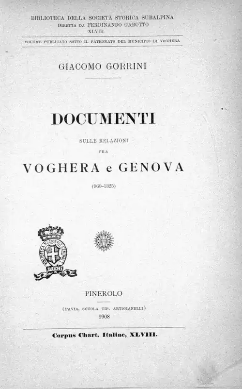 Top of the title page during the direction of Ferdinando Gabotto, from 1899 to 1918