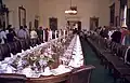 The table of the State Dining Room sits 54 people.