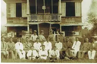 Ranillo as Deputy Governor 1932–1934, taken at Sindangan, Zamboanga peninsula. Ranillo is at center, Bartolome Lira (who became the first Municipal President of Sindangan in 1936) 3rd from right.
