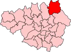 Boundary of Rochdale in Greater Manchester