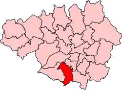 Boundary of Wythenshawe and Sale East in Greater Manchester