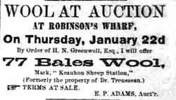 newspaper ad for wool