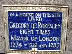 Plaque for Gregory of Rokesley