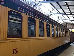Grizzly Flats Railroad Coach #5, built in 1881 for the Carson & Colorado RR, at the Southern California Railway Museum.