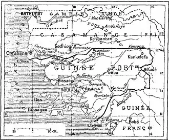 "Fouladougou" (upper centre) on a 1906 map