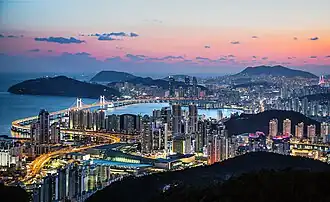 Busan is the second largest city in South Korea and a financial centre along with Seoul