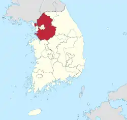 Location of Gyeonggi Province