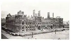Paris City Hall. Photograph published in 1872.
