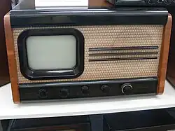 Image 40The first mass-produced Czechoslovak TV-set Tesla 4001A (1953–57) (from History of television)