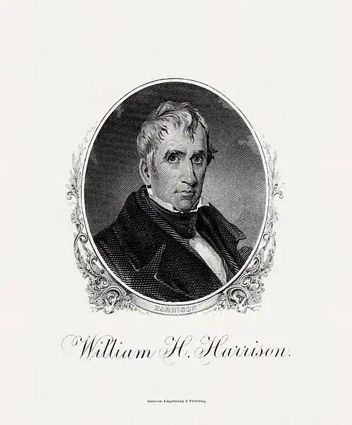 HARRISON, William H-President (BEP engraved portrait)