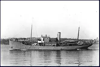 HMCS Ypres was a Battle-class trawler used by the Royal Canadian Navy as a gate vessel. She was sunk in a collision with a battleship in May 1940.