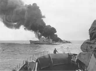 HMS Gurkha, more than 1 hour after being torpedoed