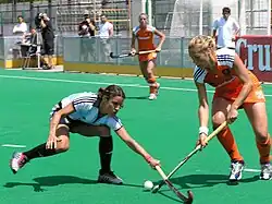 Mercedes Margalot in a match against Nederlands in 2005