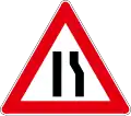A08-1 Road narrows to the right