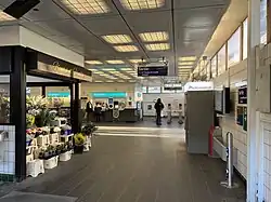 Inside the access building