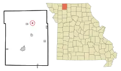 Location of Blythedale, Missouri