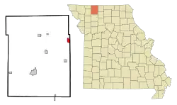 Location of Cainsville, Missouri