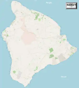 Detailed map of the island of Hawaiʻi